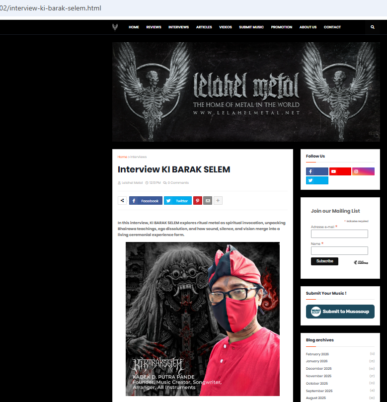 Interview on Lelahel Metal